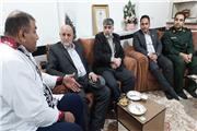 دیدار رئیس سازمان بسیج ورزشکاران کشور، فرمانده سپاه حضرت ابوالفضل استان و مدیر کل ورزش استان با حامد امیری قهرمان شایسته پارالمپیکی