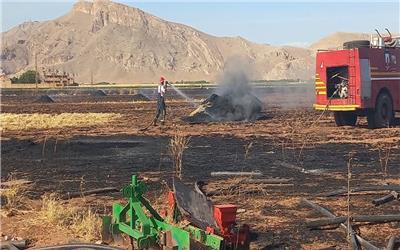 آتش سوزی مزارع کشاورزی در روستای دارایی خرم آباد