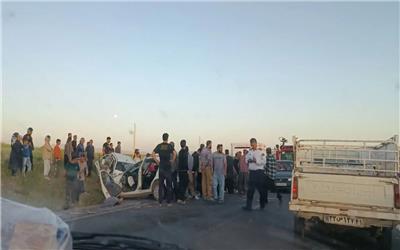تصادف پراید با تیبا در جاده نورآباد ، کرمانشاه چهار کشته بجا گذاشت
