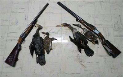 دستگیری صیادان غیرمجاز پرندگان وحشی در منطقه گرین لرستان